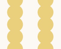 Scallop bubble stripes - sunny yellow behang