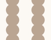 Scallop bubble stripes - mocha beige behang