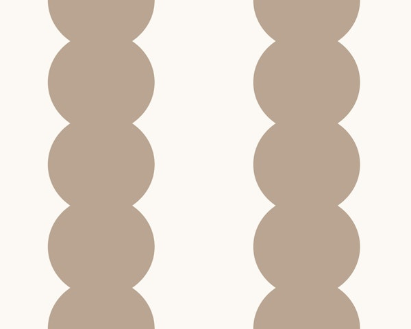 Scallop bubble stripes - mocha beige