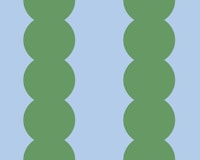Scallop bubble stripes - blue and green behang