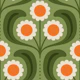 Groovy Daisy in Green Orange - L