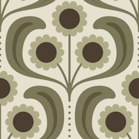 Groovy Daisy in Gray - S tapete