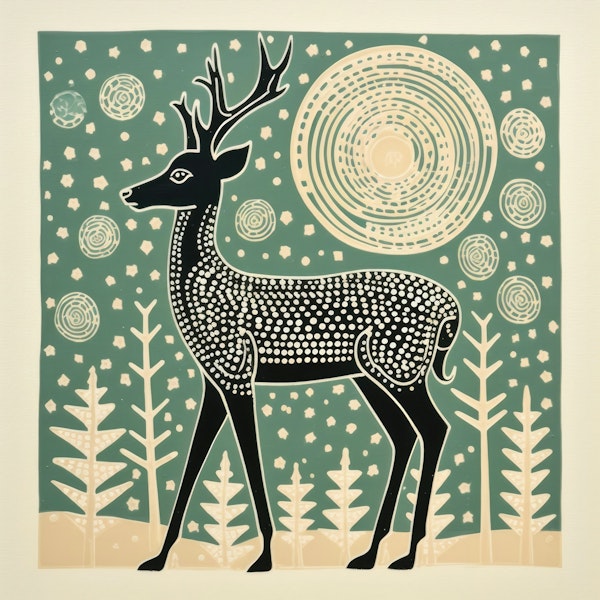 Folk Art Deer