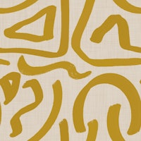 Retro Mustard Scribbles ταπετσαρία