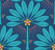 Palm Trees with Fruits - Bright Blue