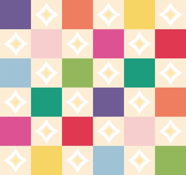 Colorful Diamond Tiles
