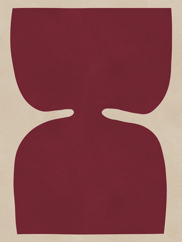 Abstract Maroon Shape