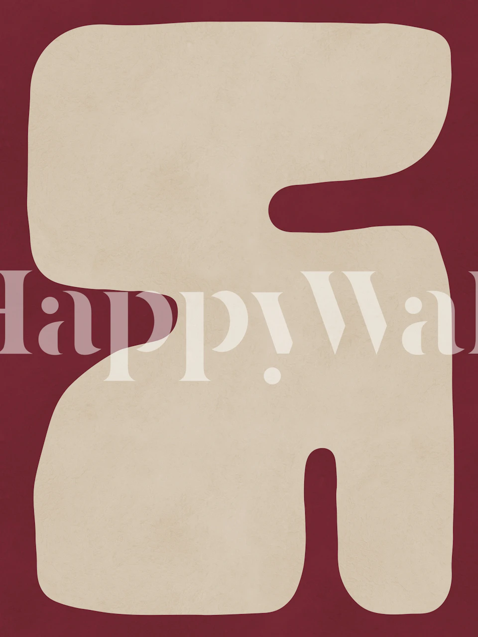 Design de papel de parede Abstract Red Sandstone em um quarto