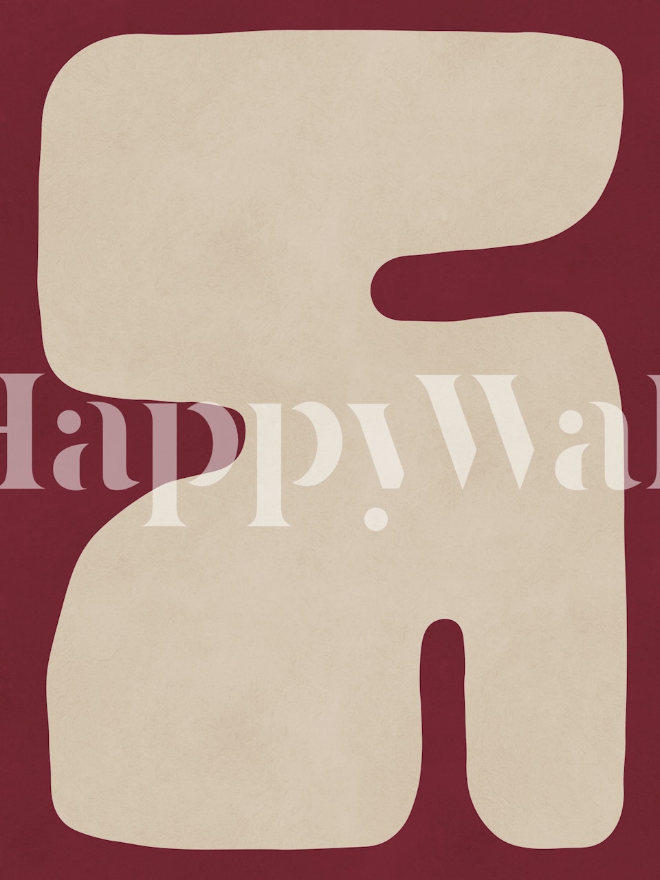 Abstract Red Sandstone -tapettisuunnittelu huoneessa