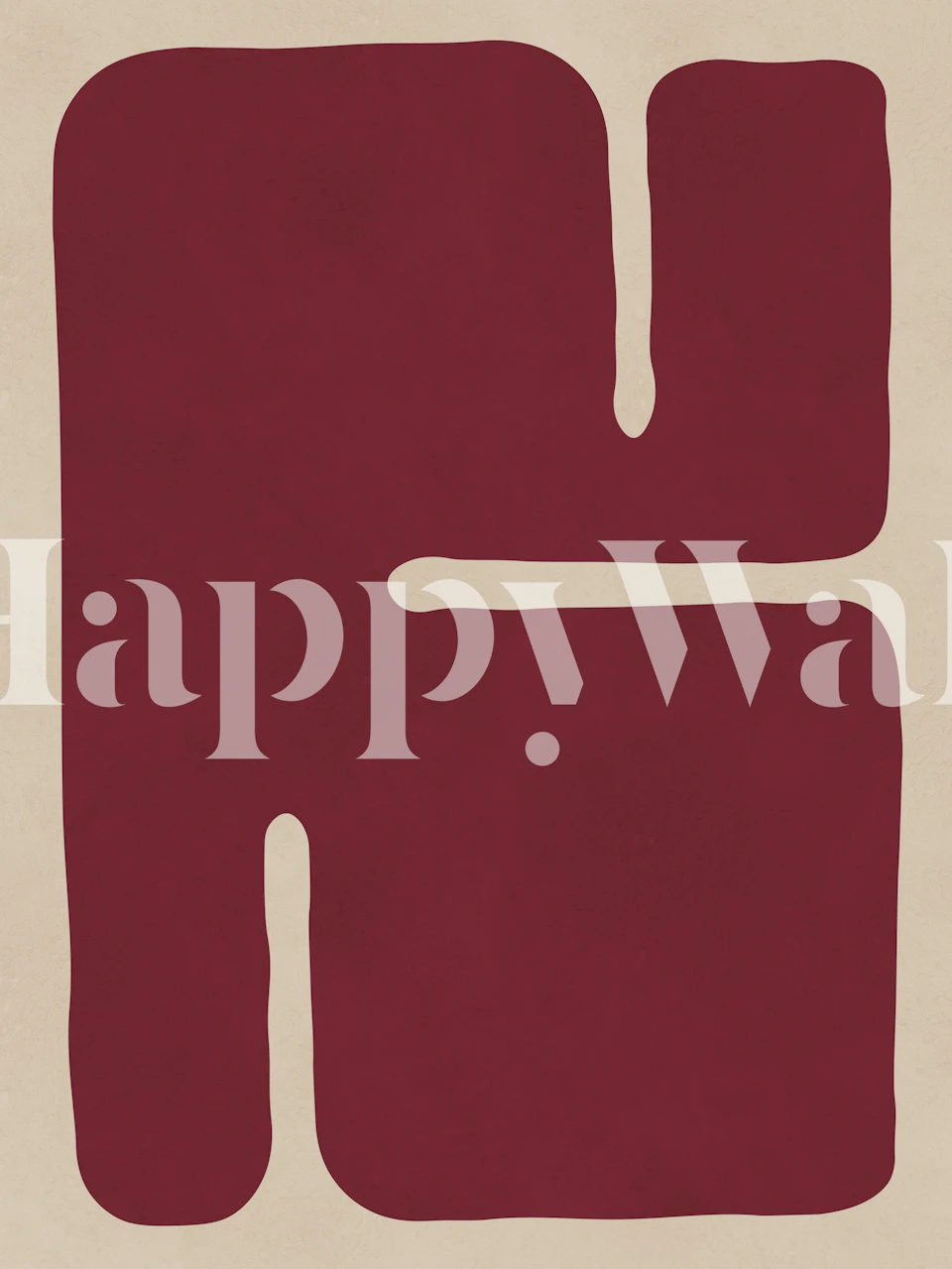 Elegant red abstract wallpaper in a room