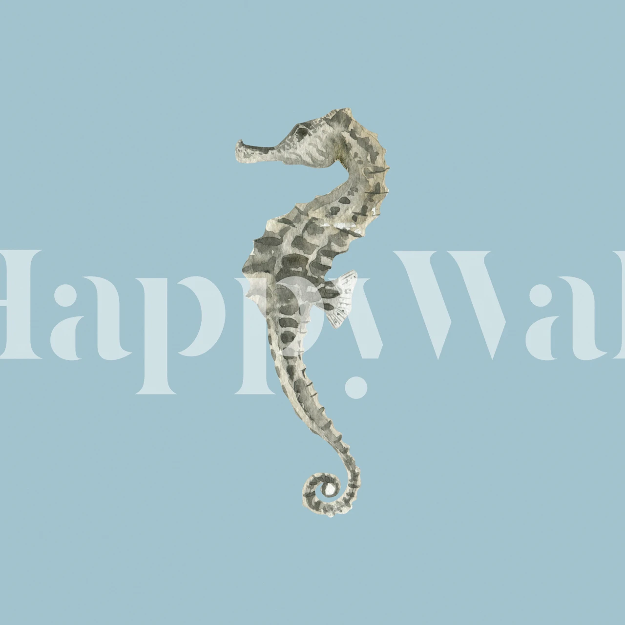 Papel de parede Seahorse em um ambiente