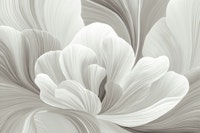 Flora Waves - Gray papiers peint