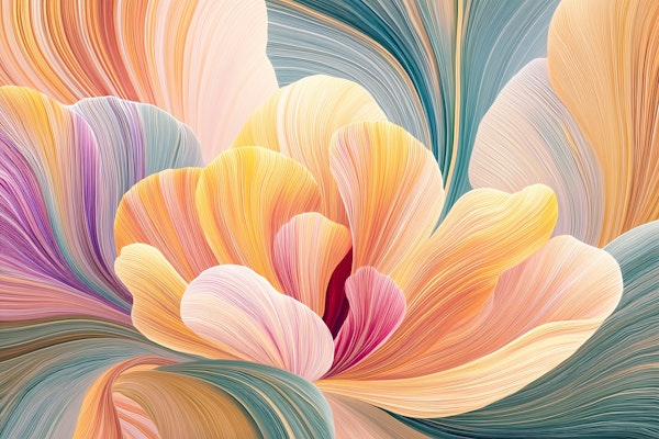 Flora Waves - Magenta