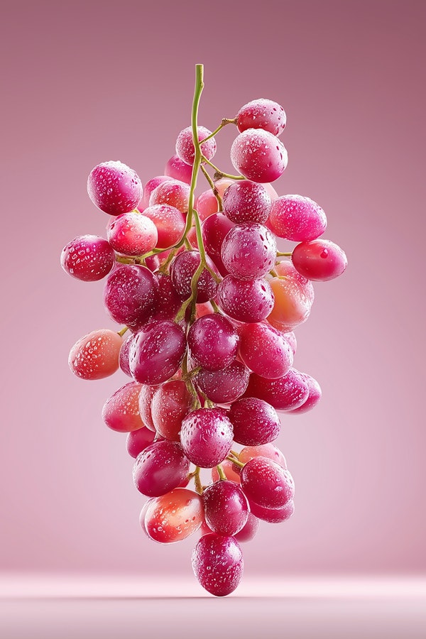 Dewy Pink Grapes - Vertical