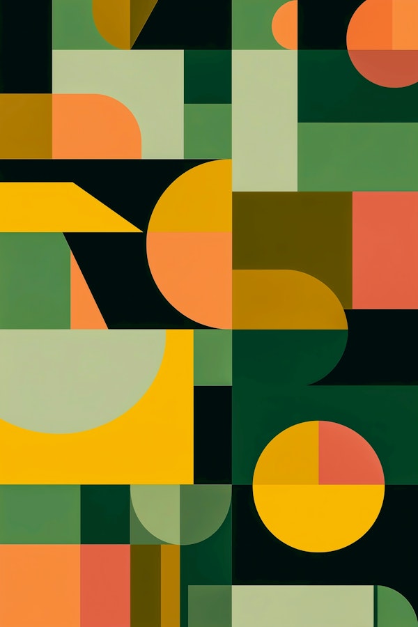 Playful Geometric Design - Vertical