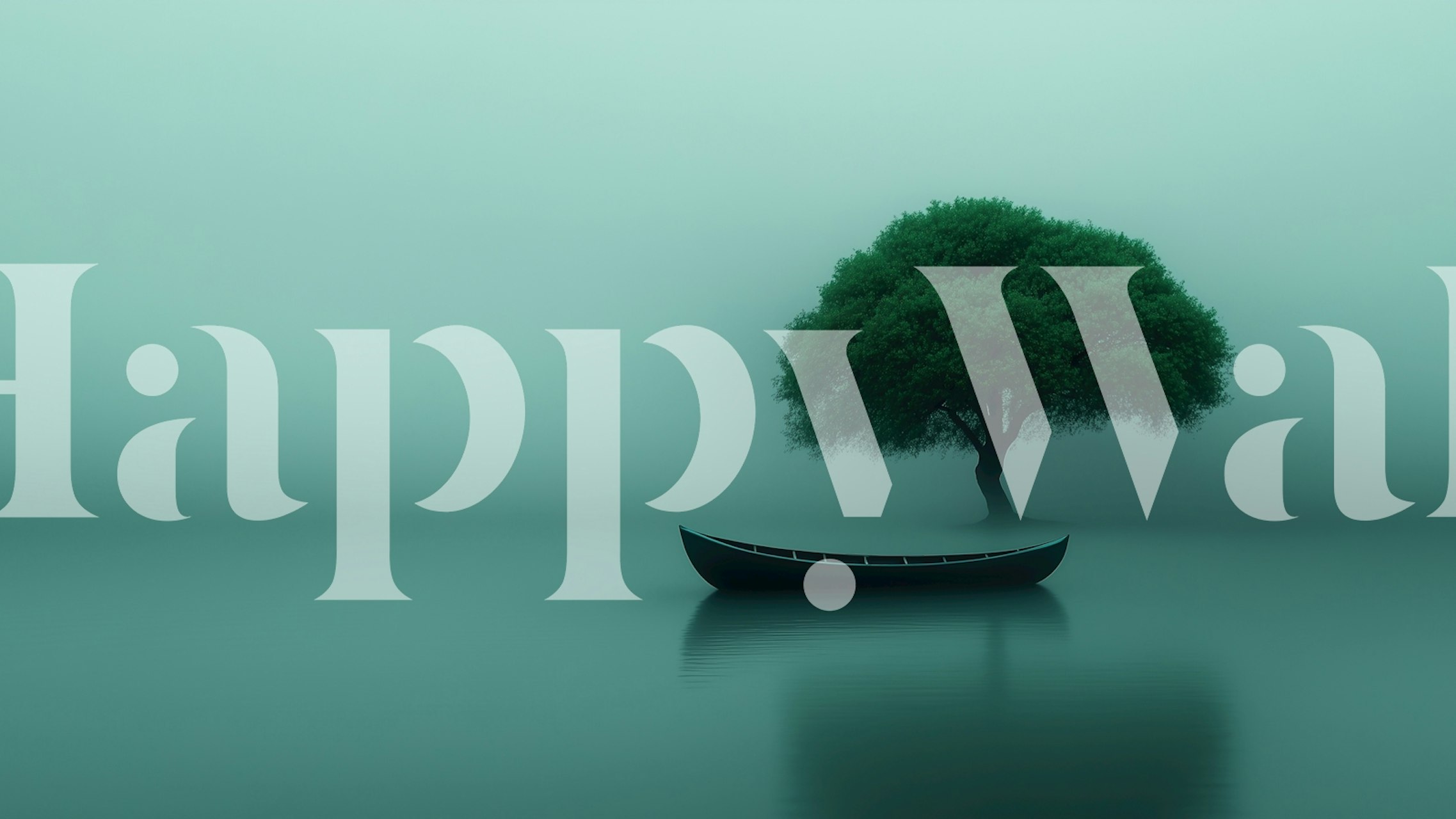 Lone tree ved en Serene Lake tapet