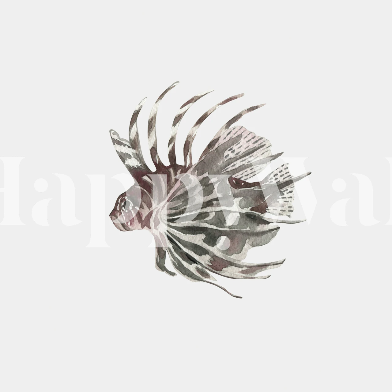 Lionfish wallpaper design in einem Raum