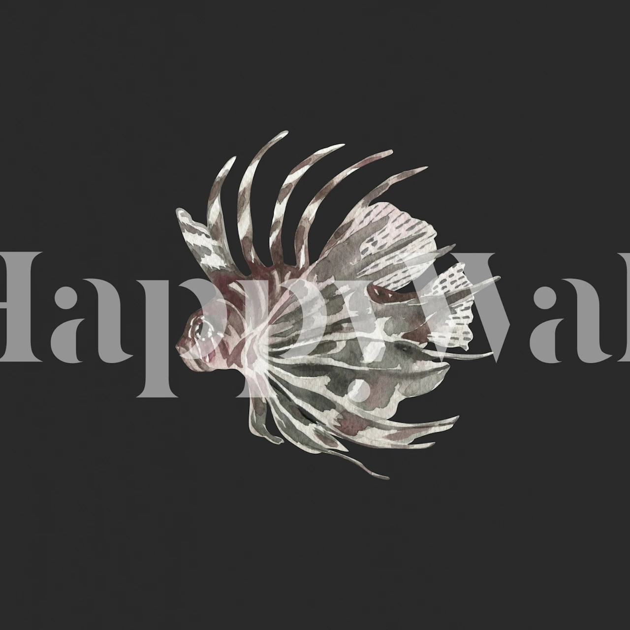 Umělecká tapeta Deep Sea Lionfish v místnosti