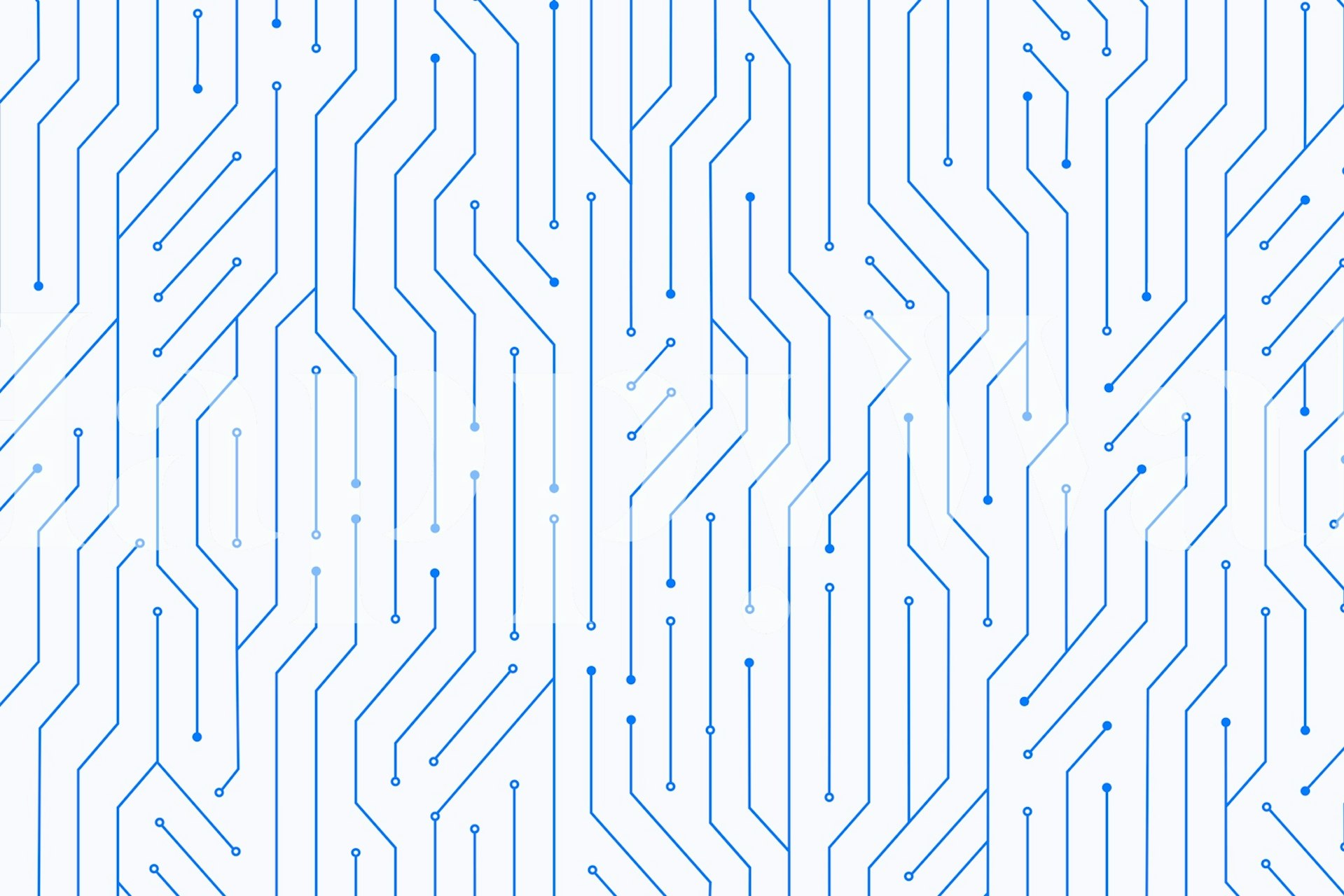 Digital Circuit Board Blue tapet i et rom