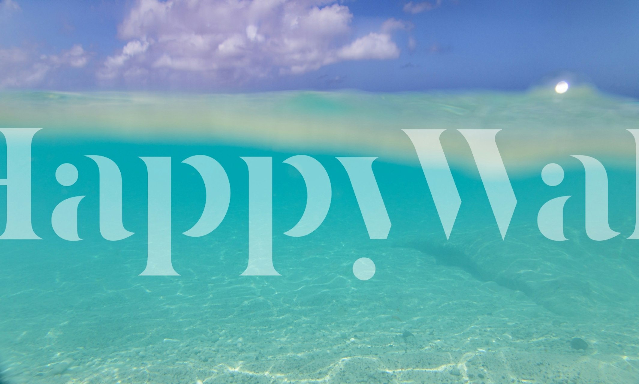 Underwater Caribbean Sea wallpaper en la habitación