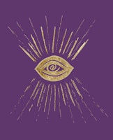 Evil Eye Gold on Purple 1 ταπετσαρία