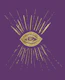 Evil Eye Gold on Purple 1