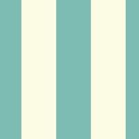 Cream and Teal awning stripe wallpaper