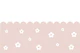 Blush Pink and White Scallop Edge Flower