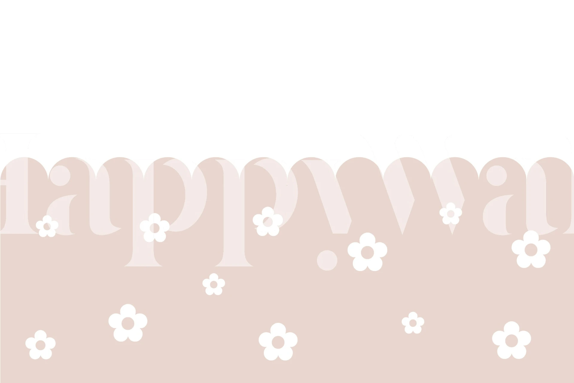 Blush Pink Scallop Edge Flower tapet i et rom