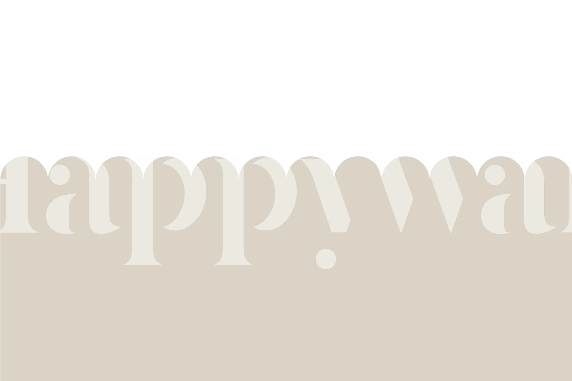 Beige en witte scallop rand behang met golvende randen