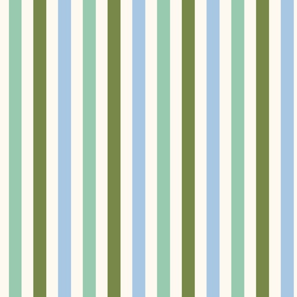 Mint Olive and Blue Stripes