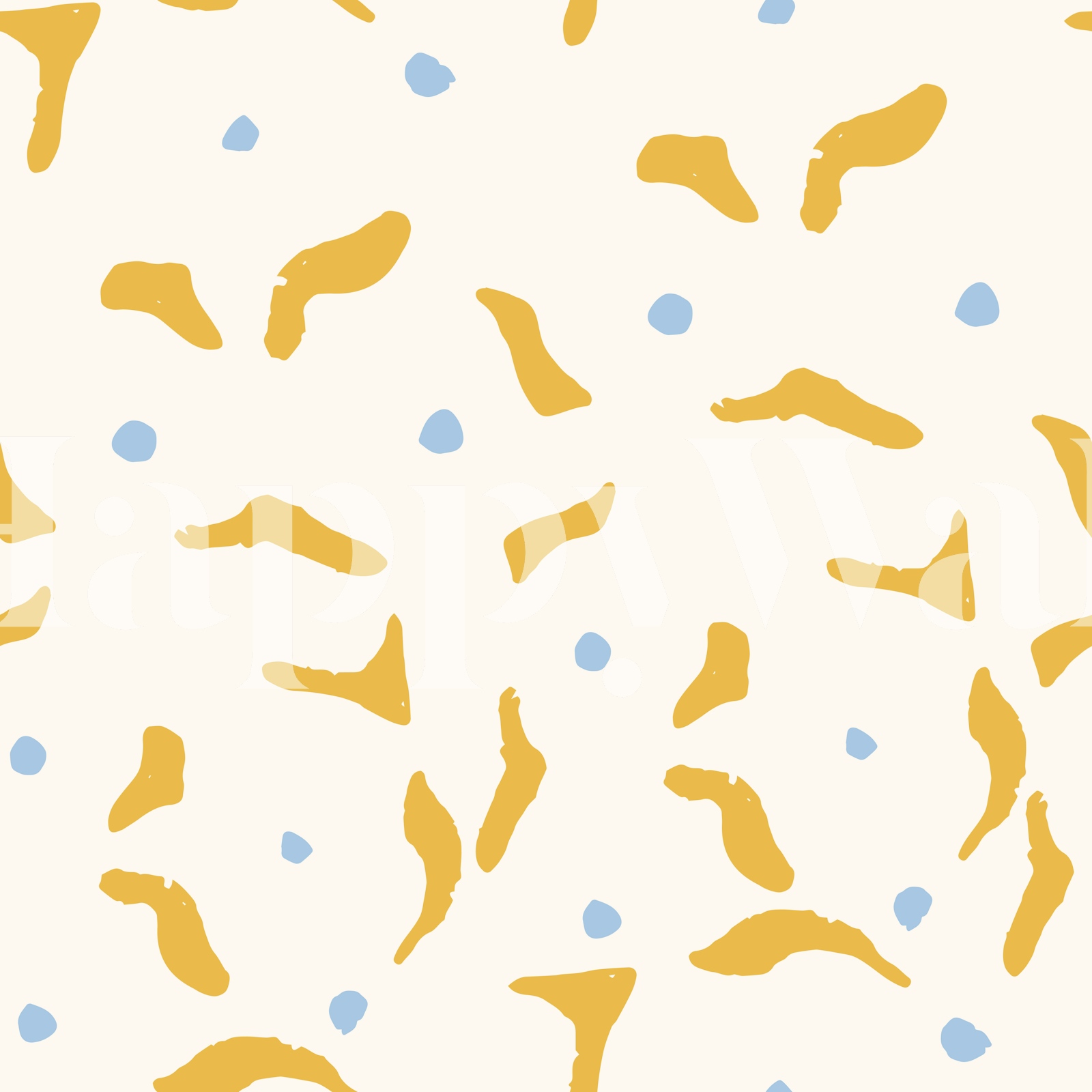 Whimsy Yellow Design Whimsical Yellow and Blue Wallpaper
