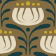 Stylish Vintage Tulips in Brown - L