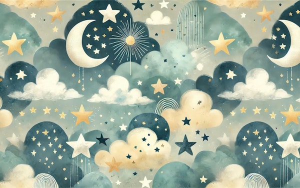 Watercolor Starry Night