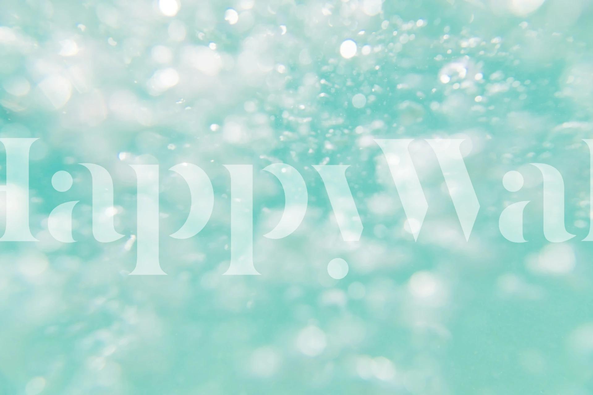 Underwater Caribbean bubbles dream wallpaper in a room