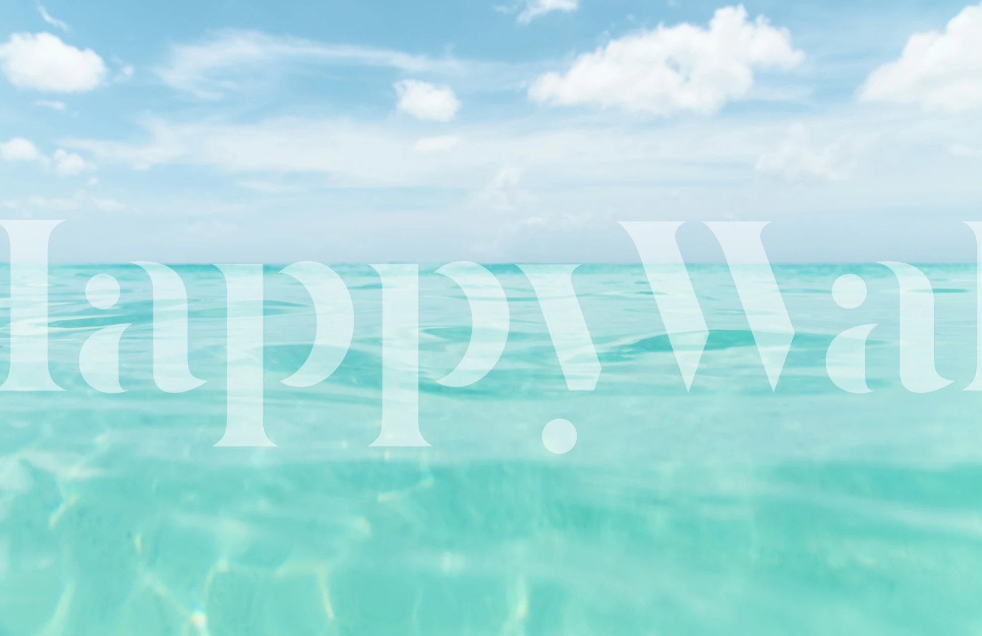 Caribbean sea wallpaper in een kamer