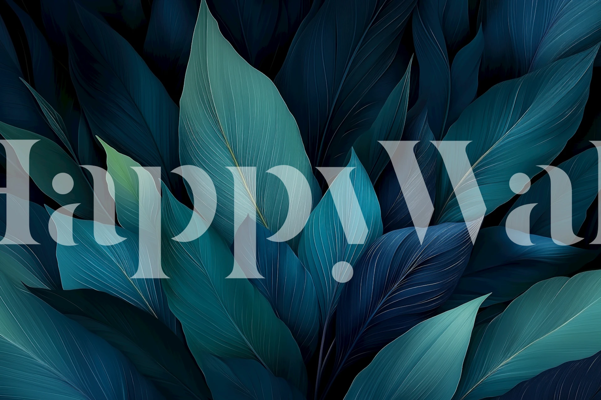 Emerald Leaf Serenity tapet i et rom