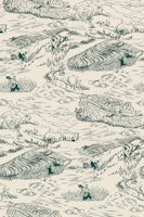 Toile de Jouy - North-East Vietnam - green ταπετσαρία