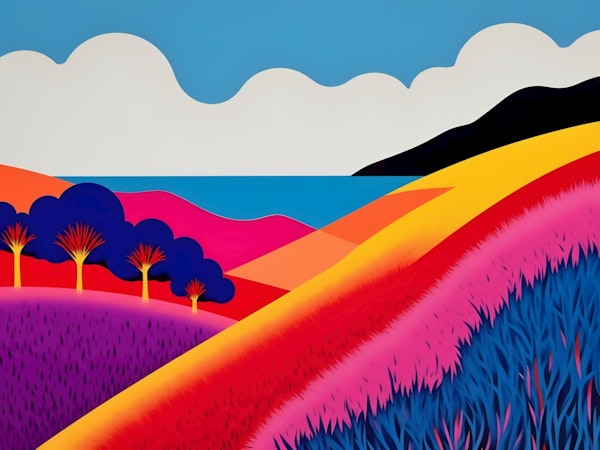 Vibrant Coastal Landscape