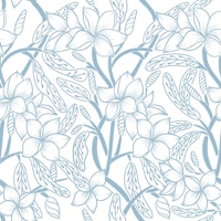 Floral Stillness - Light blue ταπετσαρία