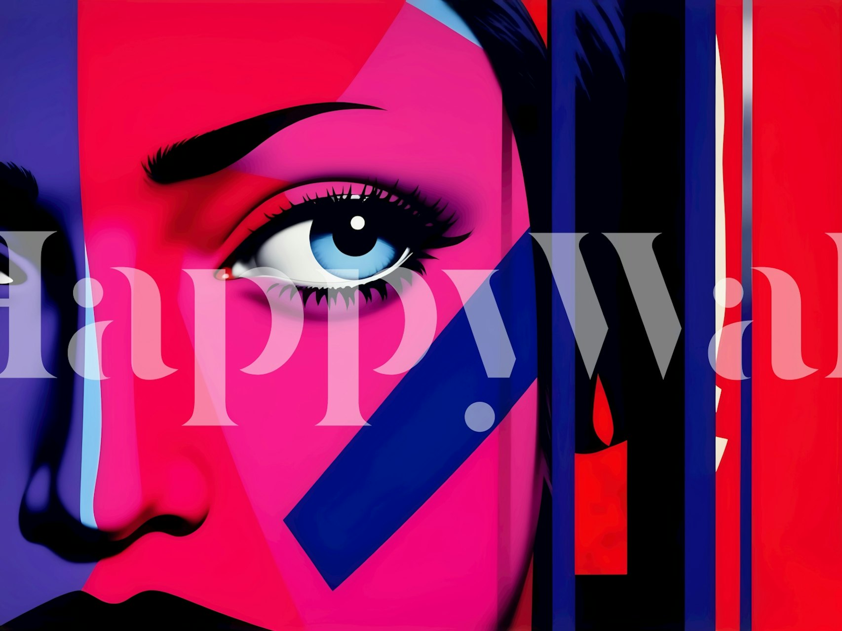 Fierce Woman Expression ταπετσαρία σε δωμάτιο