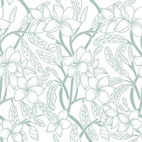 Floral Stillness - Light green ταπετσαρία