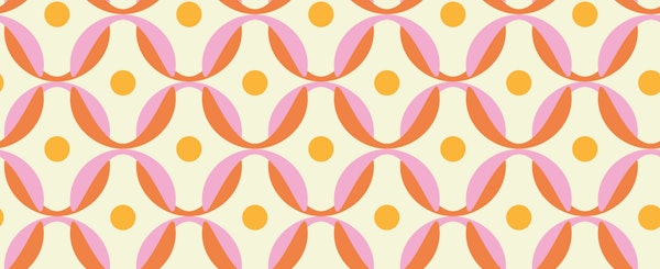 Geometric Orange and Pink
