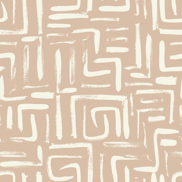 Abstract Brushstroke Beige