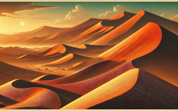 Vintage Namibia Sossusvlei Dunes Poster