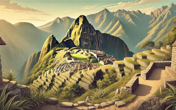 Vintage Peru, Machu Picchu Poster
