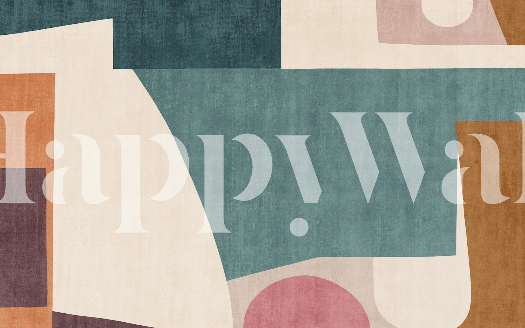 Trendy Minimalist Art tapet i et rom