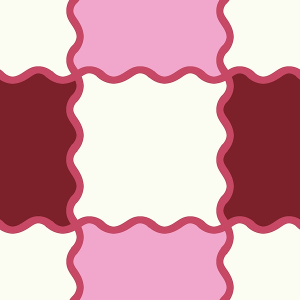 Wavy Checker Cherry & Pink