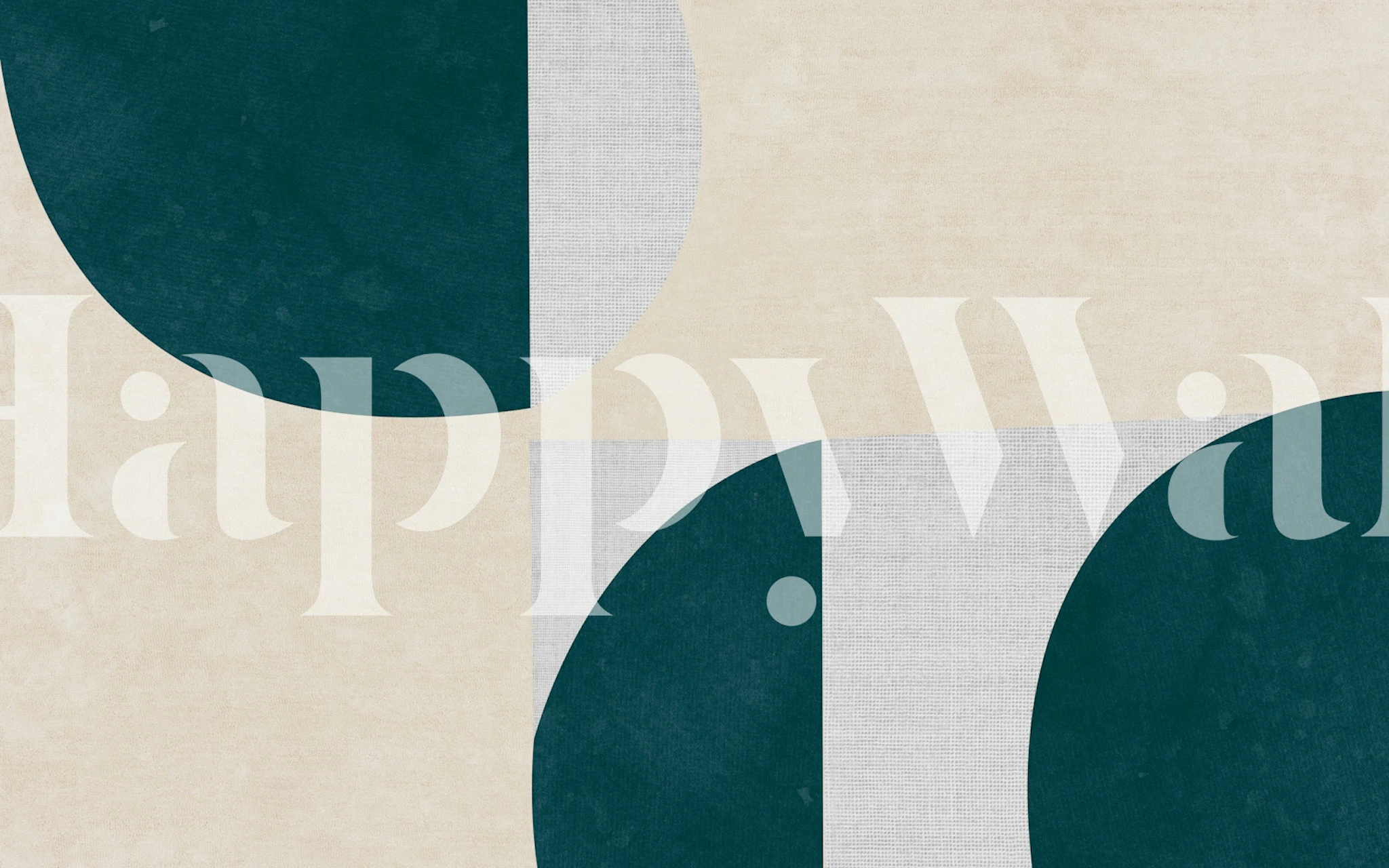 Chic geometric wallpaper design in a room