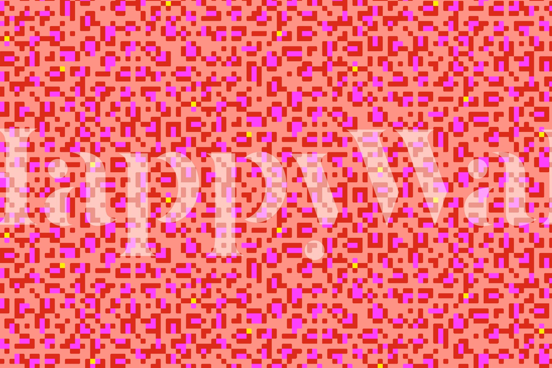 Pink geometric pixel pattern wallpaper